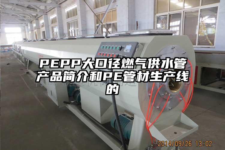 PEPP大口径燃气供水管产品简介和PE管材生产线的