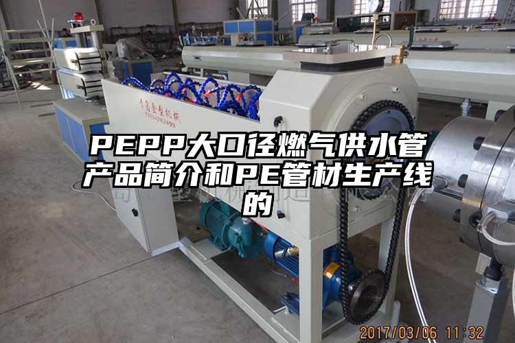 PEPP大口径燃气供水管产品简介和PE管材生产线的